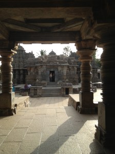 With D in the temple doorway